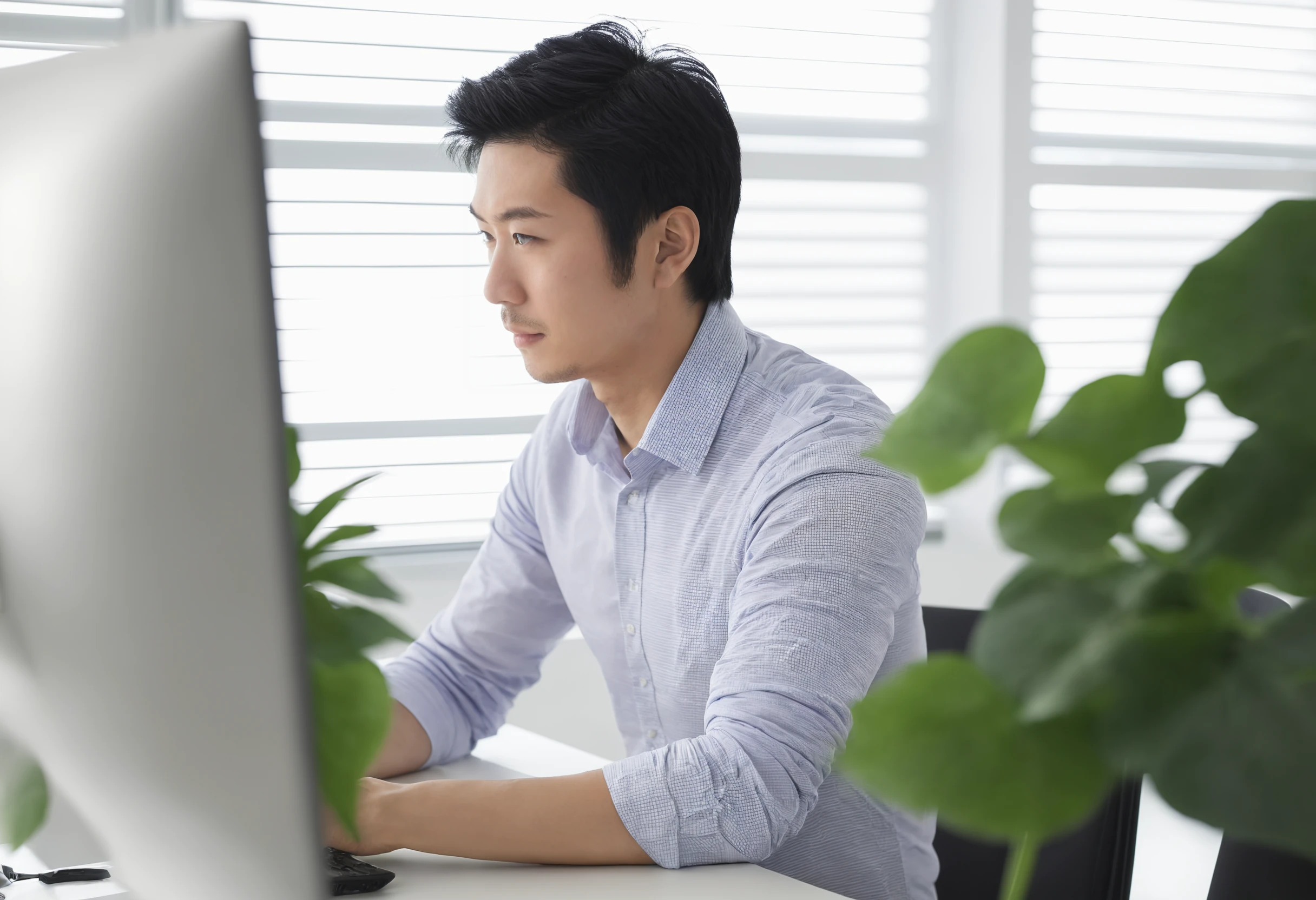 対応内容を記録しながら業務を進める様子